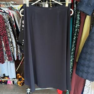 Avenue Montaigne Navy Blue Midi Skirt